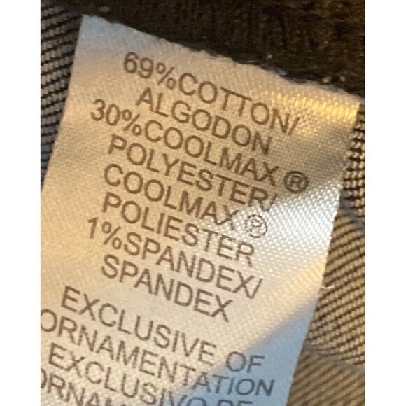 Democracy Ab Solution Distressed Jean Women Sz 6 Crop Raw Hem Dark Wash Stretch - Picture 8 of 14